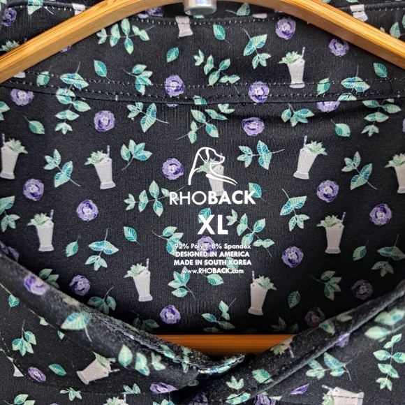 Rhoback Men's XL "The Crave" Short Sleeve Performance Golf Polo - Picture 4 of 11